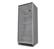 Ledusskapis - 600L - melns - ar stikla durvīm