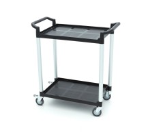 Servēšanas ratiņi - 2 plastmasas plaukti - 86,5 x 42,5 cm