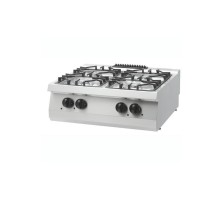 Izturīga plīts - 4 degļi - divkārša vienība - 70 cm dziļums - 24kW - gāze