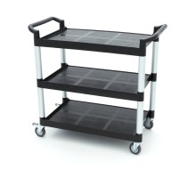 Servēšanas ratiņi - 3 plastmasas plaukti - 103 x 50,5cm