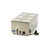 Bain Marie - with Tap - incl 3 x 1/3 GN Set - Electric