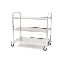 Тележка для сервировки из нержавеющей стали - 3 полки