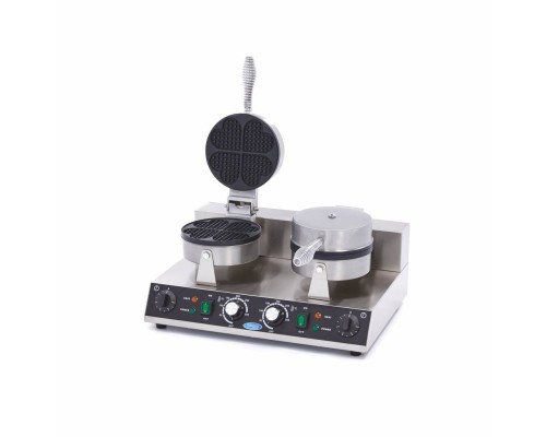 Vafeļu pagatavošanas ierīce - 8 vafeles - Sirdis - dubultā, Maxima, 09365101