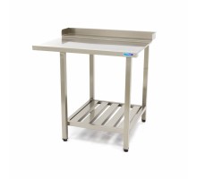 Dishwasher Table - 70 x 75cm - Right - with Backsplash and Storage Shelf