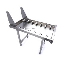 Stainless Steel Straight Roller Table - for Rack Conveyor Dishwasher