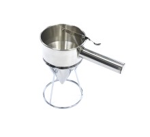 Mīklas dozators - 1,3L - nerūsējošais tērauds - ar dozēšanas pogu