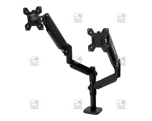 Uchwyt do monitora FURVERO HK002 2 x ramię, sprężyna gazowa, wysięgnik, czarny N