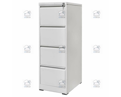 Szafa metalowa kartotekowa FURVERO W4S S/S 4 szuflady A4 szara S-45 cm G-62 cm H-134 cm skręcana N