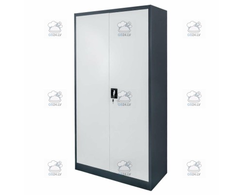 Szafa biurowa metalowa FURVERO W-101 G/S na dokumenty grafitowa / szary front  S- 90 cm G- 40 cm H-185 cm skręcana N