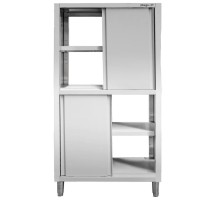 Nerūsējošā tērauda caurlaidīgs dalīts skapis S-100 cm G-50 cm H-200 cm N