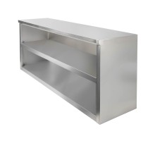 Atvērta piekaramā skapīša no nerūsējošā tērauda S-150 cm G-40 cm H-60 cm N
