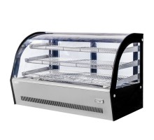 Noregulējama CLARA MINI S120H S- 120 cm G-53 cm H-69 cm inox N sildīšanas vitrīna
