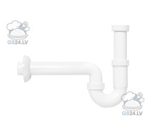 ROKU MAZGĀŠANAS SIFONS 1 1/2'' VIENĪGAS IESPĒJAS, BALTS PP, Ø40X230mm VISIEM MODELIEM