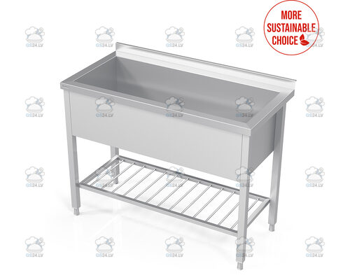 Pot sink with grid shelf, Novameta, DV1-PSA-100/60/90