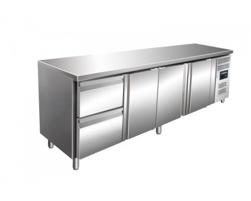 dzesēšanas galds ar 3 durvīm un 1x 2 skuffu komplekts, modelis KYLJA 4110 TN, SARO, 323-10721, Aukstuma galds (letes tipa ledusskapis) Pirkt dzesēšanas galds ar 3 durvīm un 1x 2 skuffu komplekts, modelis KYLJA 4110 TN, SARO, 323-10721