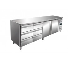 dzesēšanas galds ar 2 durvīm un 2x 3 plauktu komplektu, modelis KYLJA 4150 TN