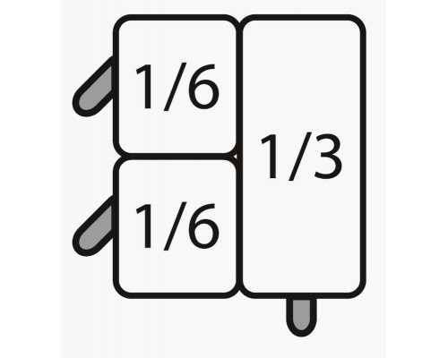 E7/CPCEXB Pastu groziņa komplekts: 2 x 1/6 GN + 1 x 1/3 GN, SARO, 423-4005