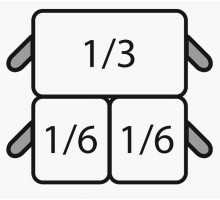 E7/CPCEXF Pastas grozu komplekts: 2 x 1/6 GN + 1 x 1/3 GN