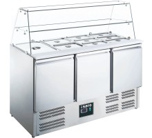 Salādes galds ar stikla virsmu, modelis ES 903 G