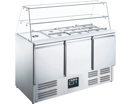 Salādes galds ar stikla virsmu, modelis ES 903 G, SARO, 465-1090