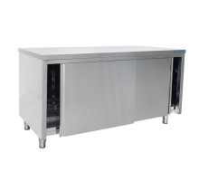 SARO Stainless steel cabinet, sliding door - 700 mm depth, 1600mm