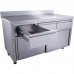 Slīdošā durvju skapis - 3 kastes. 1400x700mm ar uzgaļu., SARO, 700-2310