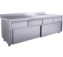 SARO Sliding door cabinet - 4 drawers.2000X700mm with upstand