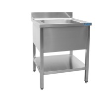 izlietne ar 1 baseinu, centrēta - 700 mm dziļums, 700 mm
