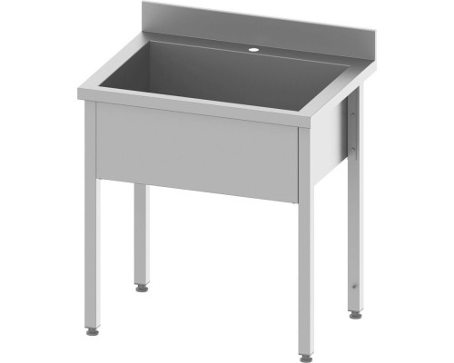 Single deep pot sink; welded 1200x600x850 mm h=400 mm, Stalgast, 981346120