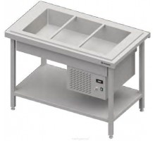 Standing unit with a salad cooling bath 3xgn 1/1, type ss, 1245x750x880 mm, Stalgast, ST105121