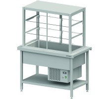 Standing unit with a refrigerated display case, type ss, 1245x750x1680 mm, Stalgast, ST113121