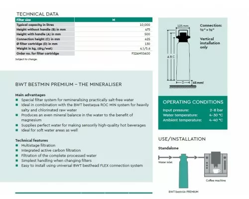 Картридж фильтра bestmin PREMIUM M Cartridge single BWT 812323 Картридж фильтра bestmin PREMIUM M Cartridge single BWT 812323