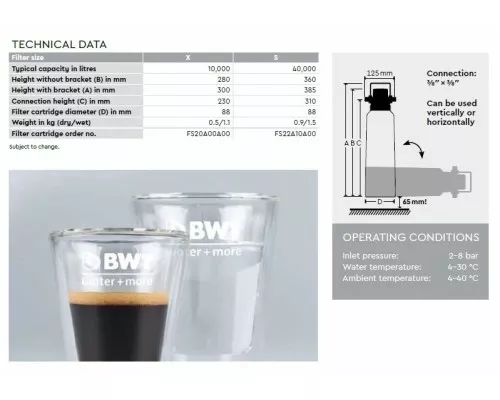 Картридж фильтра besttaste 20 Cartridge single BWT 125252022 Картридж фильтра besttaste 20 Cartridge single BWT 125252022