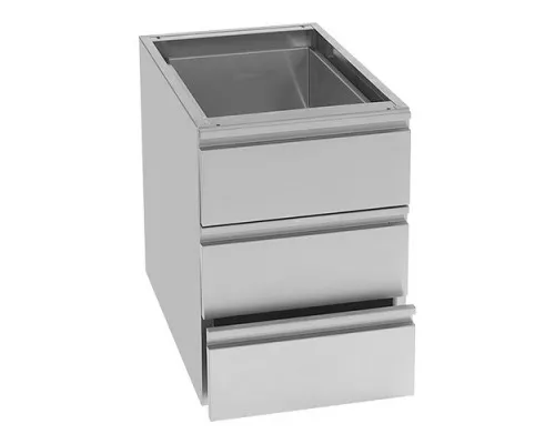 Nerūsējošā tērauda galdu piederumi Multinox 317042, Pirkt Bilde Atvilktņu komplekts 3xgn1/1, Multinox, 317042