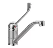 Mixing tap with swivel arm