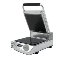 Contact grill smooth-ribbed