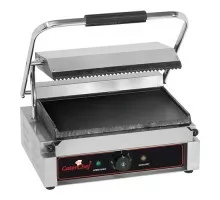 Contact grill smooth-ribbed
