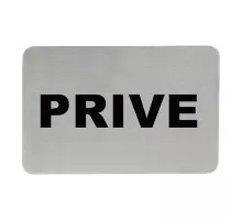 Adhesive text sign