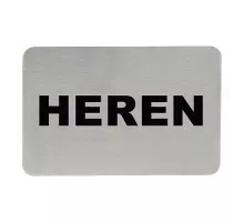 Adhesive text sign