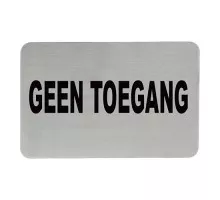 Adhesive text sign