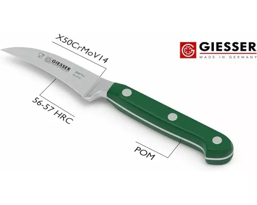Birds beak peeling knife, grün, Giesser, 8243 9 gr Bird's beak peeling knife, grün, Giesser, 8243 9 gr