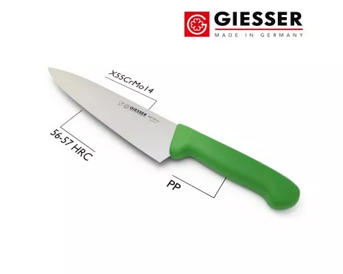 Chefs knife, light green, Giesser, 8455 20 hgr Chef's knife, light green, Giesser, 8455 20 hgr