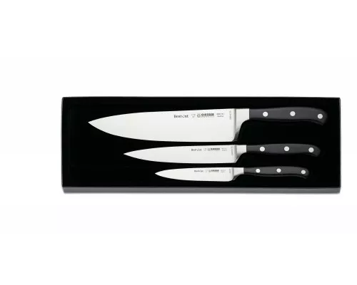 Cooks knive set, 3 pcs., black, Giesser, 9840 Cook's knive set, 3 pcs., black, Giesser, 9840