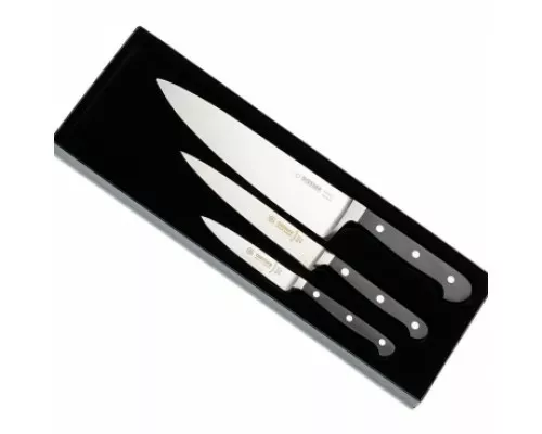 Cooks knive set, 3 pcs., black, Giesser, 9840 Cook's knive set, 3 pcs., black, Giesser, 9840