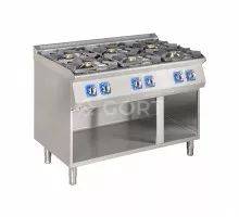 Gas cooking range on open base, Line 700 Gort GC2000-120EV+S02