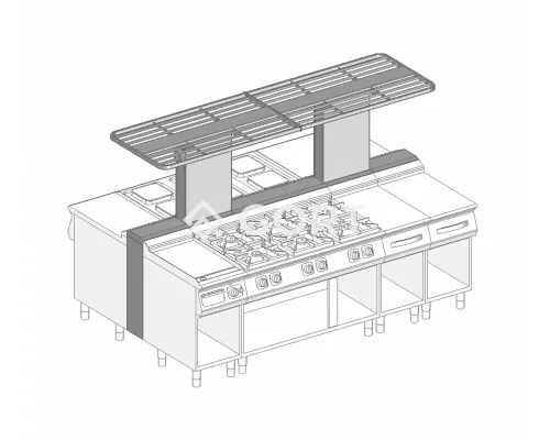 Pot rack system, Line 700 Gort GZ0100-280EV Pot rack system, Line 700 Gort GZ0100-280EV