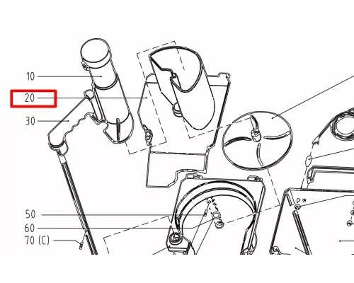Feed cylinder compl., Hallde, Metos, 1165 Цилиндр подачи компл., Hallde, 1165