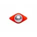 Picture Sharpening steel: 12 round, red handle with ring, HQT, 12 mm, HQT