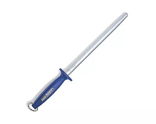 Knife sharpeners HQT Buy Picture Sharpening steel: 12 oval, black handle with ring, HQT, 12 mm, HQT