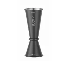 Джиггер 25/50 мл., Bar up, черный, ø45x(H)110мм